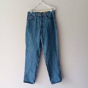 New Carhartt Cotton Denim Jeans Relaxed Fit Tapered Leg Blue Stonewashed 33 x 36